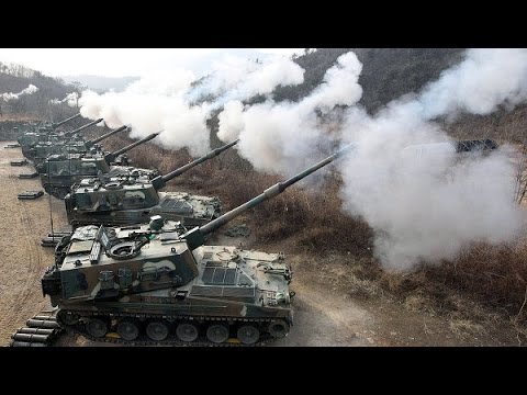 THE BIG GUNS come out to play at US Army artillery exercise