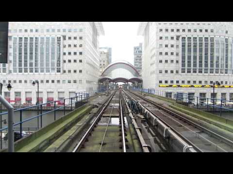 Riding the London DLR train from Lewisham to Bank