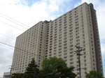 Skyline Tower is a large low-income high rise apartment complex in Saint Paul, Minnesota. The building is also often called Skyline Tower, St. Anthony Tower or 1247 St. Anthony. At 240 feet (73 m), it is the largest single HUD-subsidized building in Minnesota,[4]  and the 22nd-tallest building in Saint Paul.[2]  With over 500 units it is the largest single-building subsidized housing complex in the U.S. west of Chicago.[5][6]  The building is run by CommonBond Communities, the largest developer or owner of affordable rental housing in Minnesota. The nonprofit bought the building in 2000 with the help of U.S. Bank.[7]  The building was previously owned by Skyline Towers Co and managed by Sentinel Management Co.[1]