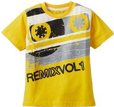 Joshua Tree Boys' T-Shirt (JT_TEE_B06-V_Yellow_7-8 years)