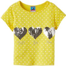 Scullers Kids Girls' T-Shirt (MU0153_Yellow_7 - 8 years)