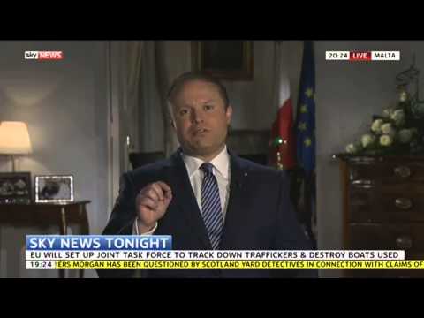 Joseph Muscat, Malta's Prime Minster, speaks to Sky News about the Mediterranean migrant crisis