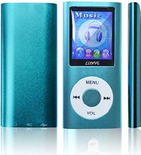Lonve Blue 16GB MP4/MP3 Player Music 1.81'' Screen MP4 Music/Audio/Media Player with FM Radio