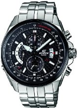 Casio EFR-501SP-1AVEF Edifice Men's Quartz Watch with Black Dial Analogue Display and Silver Stainless Steel Bracelet