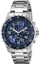 Invicta Specialty Men's Quartz Watch with Blue Dial  Chronograph display on Silver Stainless Steel Bracelet 6621