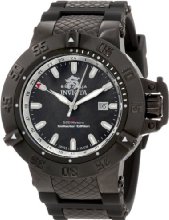 Invicta Subaqua Men's Quartz Watch with Black Dial  Analogue display on Black Plastic Strap 0736