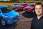 Hyundai Tucson v Mazda CX-5 v Ford Kuga v Mitsubishi Outlander video comparison (Thumbnail)