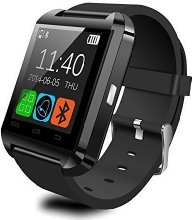 U8 Bluetooth Smart Watch WristWatch Phone with Camera Touch Screen for Android OS and IOS Smartphone Samsung Smartphone (Black)