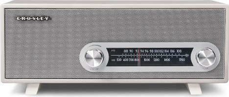 Crosley CR3022A-WH Ranchero AM/FM Radio Kompatibel mit iPod, iPhone, Smartphone und MP3 Player (UK-Netzstecker) - Weiß