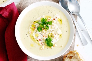 Parsnip and apple soup