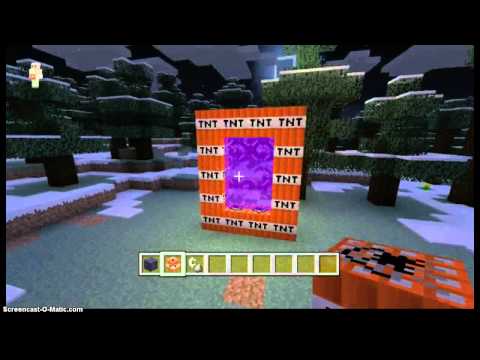 minecraft xbox 360 how to make a TNT portal