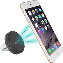 AUKEY® Supporto Magnetico Auto universale, Car Magnetic Air Vent Mount Holder, Porta Magnetico Auto per iPhone 6 plus/ 6/ 5/ 5s/ 5c, Smartphone Samsung, GPS, MP3 Player, ecc. (Nero)