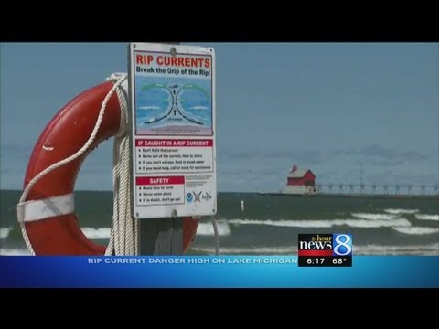 Rip Current Warning on Lake Michigan