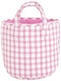 JoJo Maman Bebe  Gingham Shelf Storage Bucket- Pink