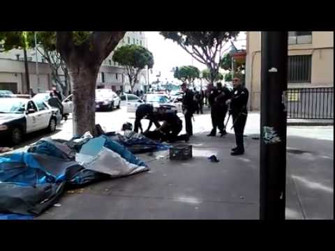 Graphic video shows LAPD shooting a homeless man