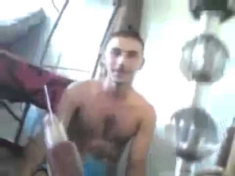 Syrian soldiers smoking hookah and listing to Music Syria war