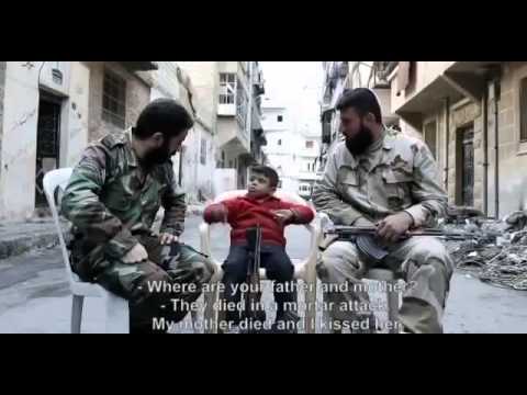 8 Year Old Smoking Fighting FSA Child Soldier From Alepo, Syria