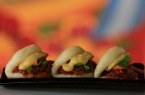 Surry Hills, Sydney. Three of a kind does the pulled pork buns at bodega. Photo: Quentin Jones. 2 Sept 2011.