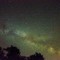 The milky way at night appears over a tree-lined horizon. (Morguefile)