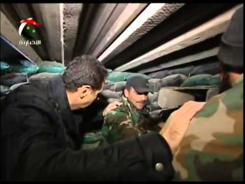 President Bashar Al-Assad Visits The Troops on The Jobar Front. 12/31/14