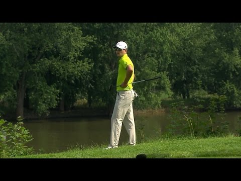 Air cannon surprises Zach Johnson at the John Deere Classic