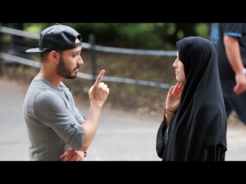 MUSLIM WOMAN BEATEN IN PUBLIC EXPERIMENT