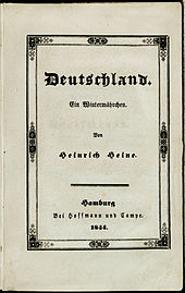 „Deutschland. Ein Wintermärchen.“ Einband (Interimsbroschur) der ersten Separatausgabe 1844