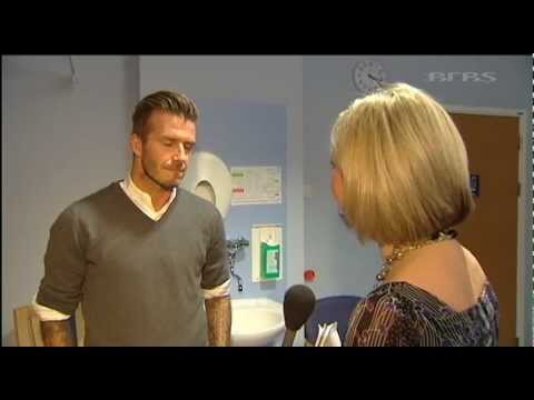 David Beckham & Ray Winstone visit injured troops 16.01.13