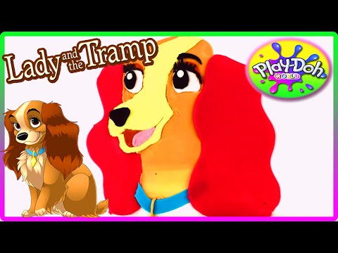 ♥ Disney Lady and the Tramp Playdoh Character Lady Plasticine Creation