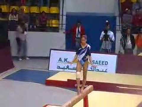 Katja El-Halabi at pan-arab games 2007 final balance beam