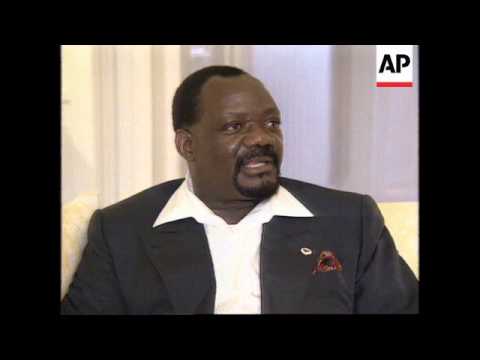 SOUTH AFRICA: ANGOLAN REBEL LEADER JONAS SAVIMBI VISIT