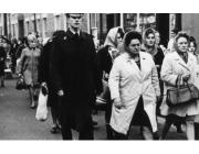 The Headscarf Revolutionaries marching to confront the bosses, Hull, 1968