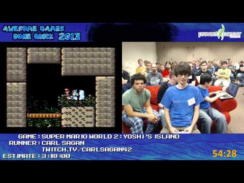 Super Mario World 2: Yoshi's Island - Speed Run in 2:48:54 (100%) live for AGDQ 2013 [Super NES]