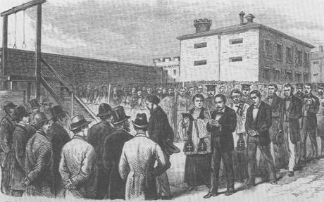 10 Molly Maguires march to their execution