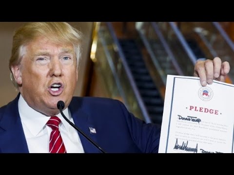 Trump signs Republican Loyalty Pledge