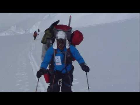 Ski Mountaineering ascent of the king trench on Mount Logan, St-Elias Mountains, Canada