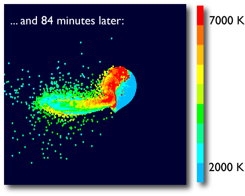 From Robin Canup's moon-forming impact simulation