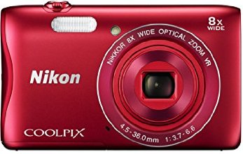 Nikon Coolpix S3700 Appareil photo numérique compact 20,1 Mpix Écran LCD 2,7" Zoom optique 8X Rouge