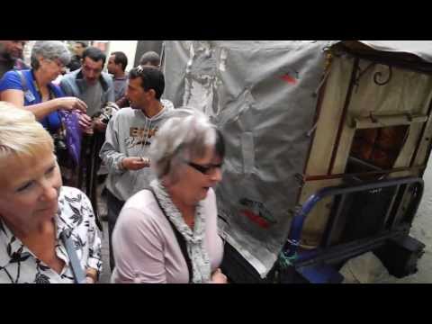 Bombarded by Vendors in the Medina Quarter in Tangier, Morocco