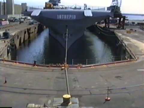 Time Lapse of Intrepid going into Dry Dock Bayonne NJ