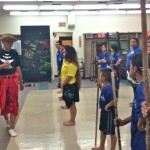 Frank Rabon instructs Chamorro dancers in Long Beach, California