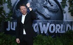 Chris Hardwick arrives at the Los Angeles premiere of "Jurassic World" at the Dolby Theatre on Tuesday, June 9, 2015.