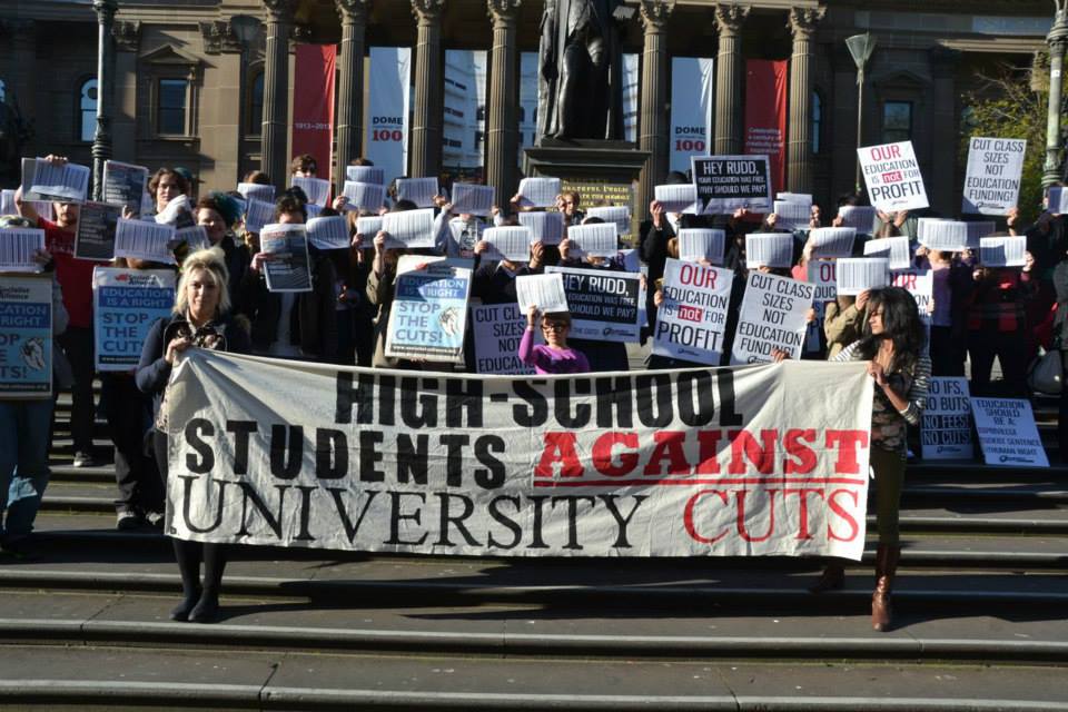 High school student rally against education cuts – Melbourne