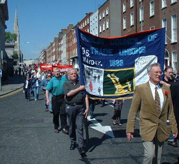 Dublin May Day trade union march