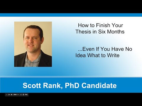 How to Finish Your PhD Thesis in 6 Months Even If You Have No Idea What To Write