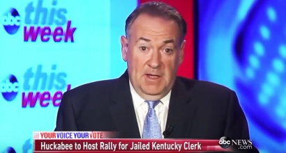 Presidential candidate Mike Huckabee (R) on This Week - screenshot