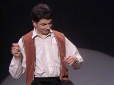 Rowan Atkinson Live - Star of Mr.Bean - Funny invisible drum