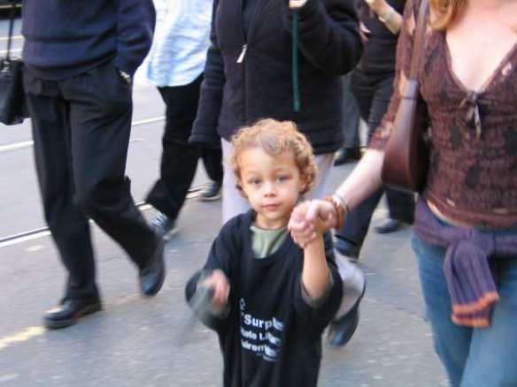 Child of one of the marchers