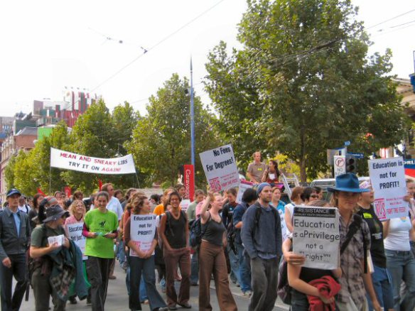 Pro-Nelson placard in march