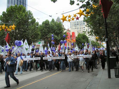 HSU marchers